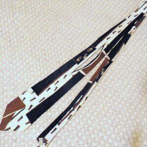 Vintage 90s Italian Silk Necktie Quiet Luxury Abstract Statement Businesswear